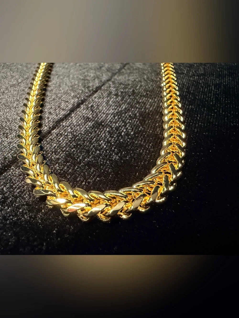 Franco 24in 6.5MM Italy 750 Stamped Gold Filled necklace. Perfect Piece.
